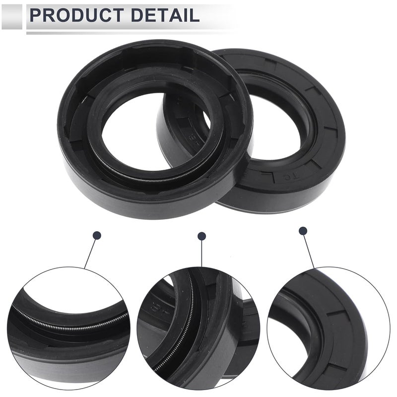 RATCHROLL Oil Seal TC Seal Ring Rotary Shaft Seal 28x48x10mm High Pressure Nitrile Rubber Black 5 Pcs - Image 5